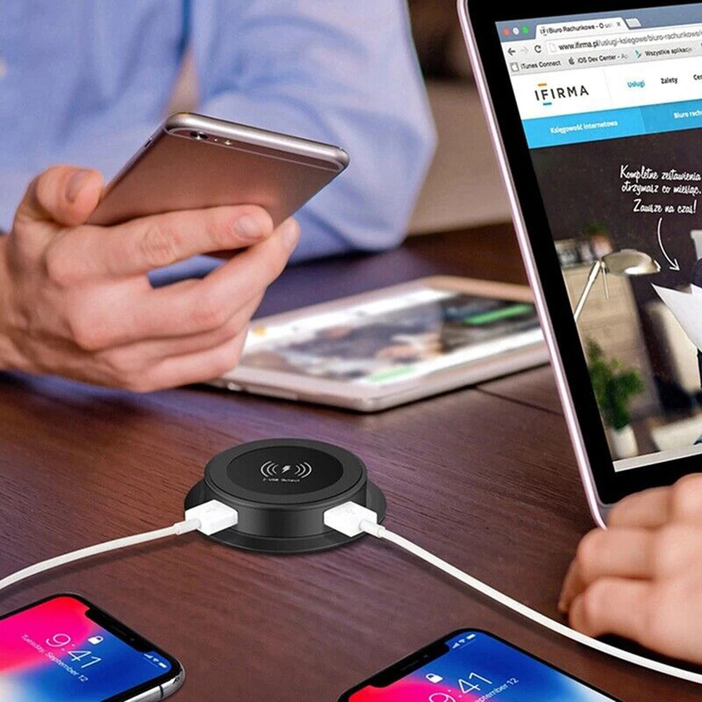 Desktop Wireless Charger 30W – Built-in Fast Charge Pad
