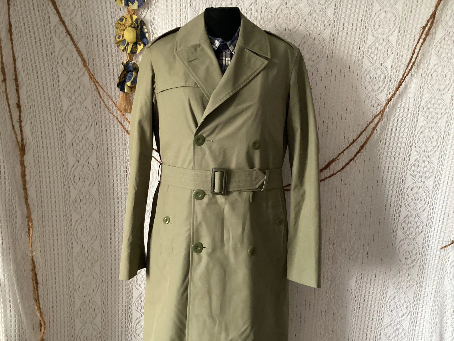 Vintage UTAH PARIS 1978 Military Overcoat Coat