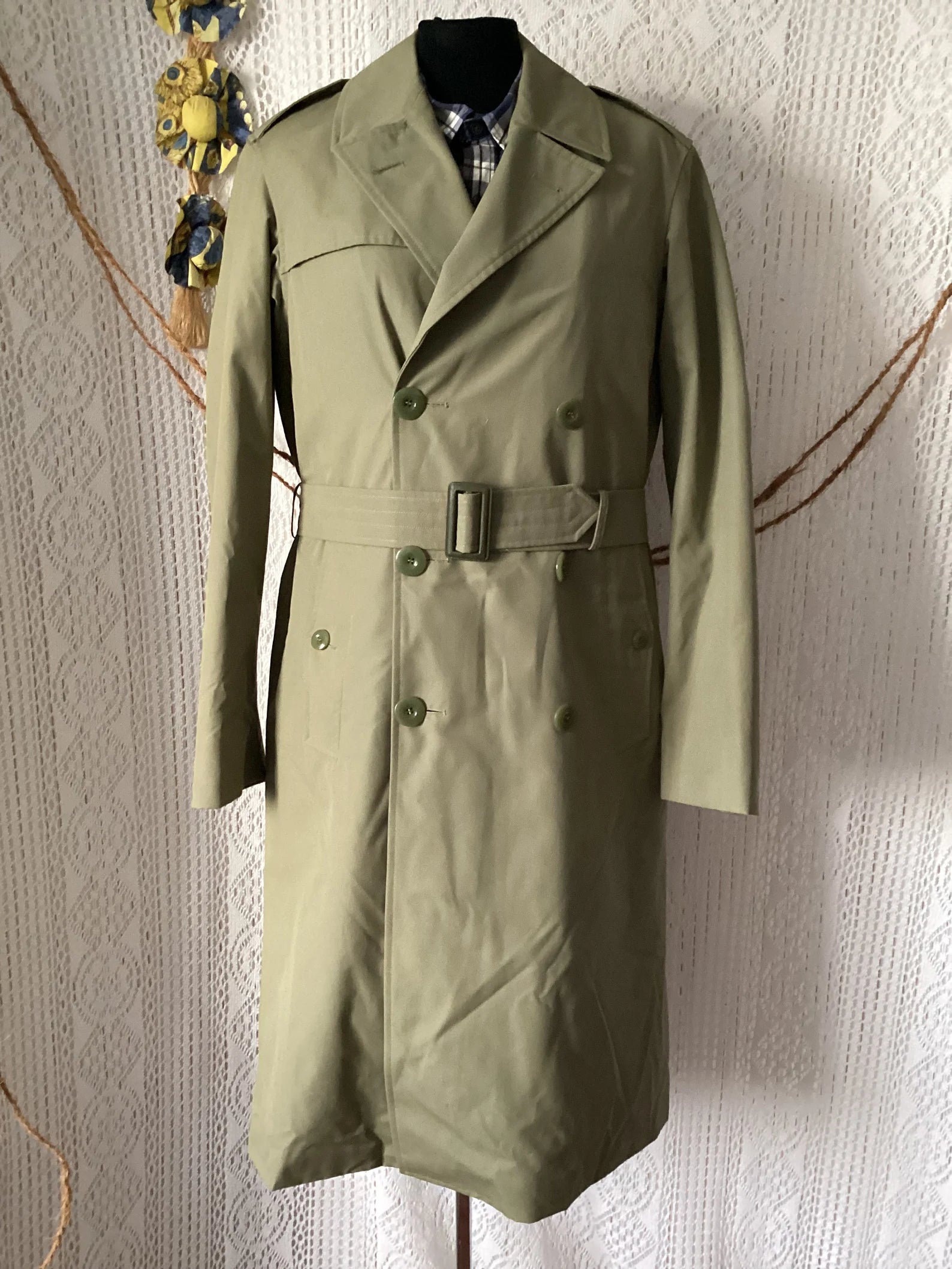 Vintage UTAH PARIS 1978 Military Overcoat Coat