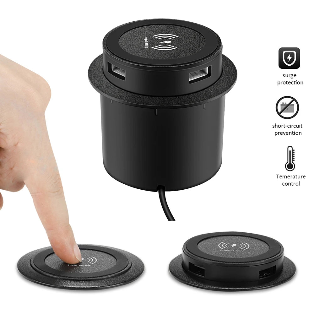 Desktop Wireless Charger 30W – Built-in Fast Charge Pad